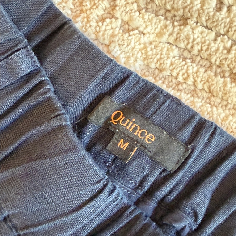 Quince 100% European Linen Pants Deep Navy Blue - Picture 8 of 12